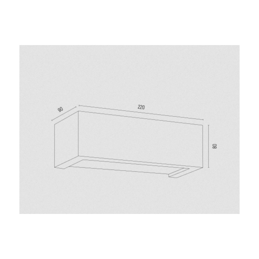 Argon 8251 - Fali lámpa CASERTA 1xE27/15W/230V 22 cm