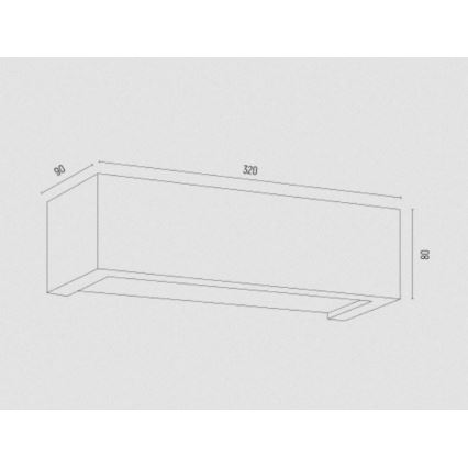Argon 8252 - Fali lámpa CASERTA 1xE27/15W/230V 32 cm