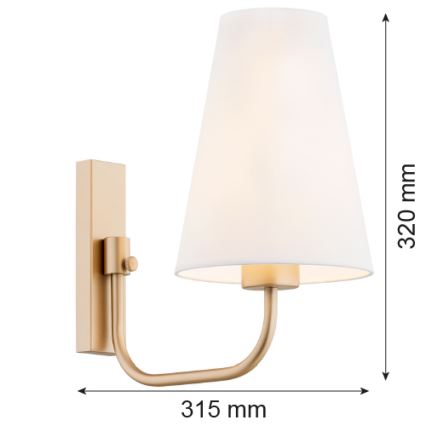 Argon 8312 - Fali lámpa SAFIANO 1xE27/15W/230V arany