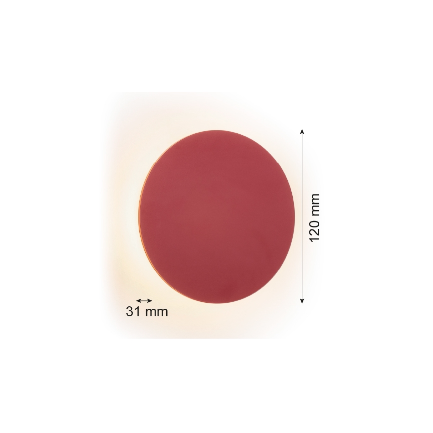 Argon 8320 - LED Fali lámpa OREGON PLUS LED/3W/230V 3000K 12 cm piros