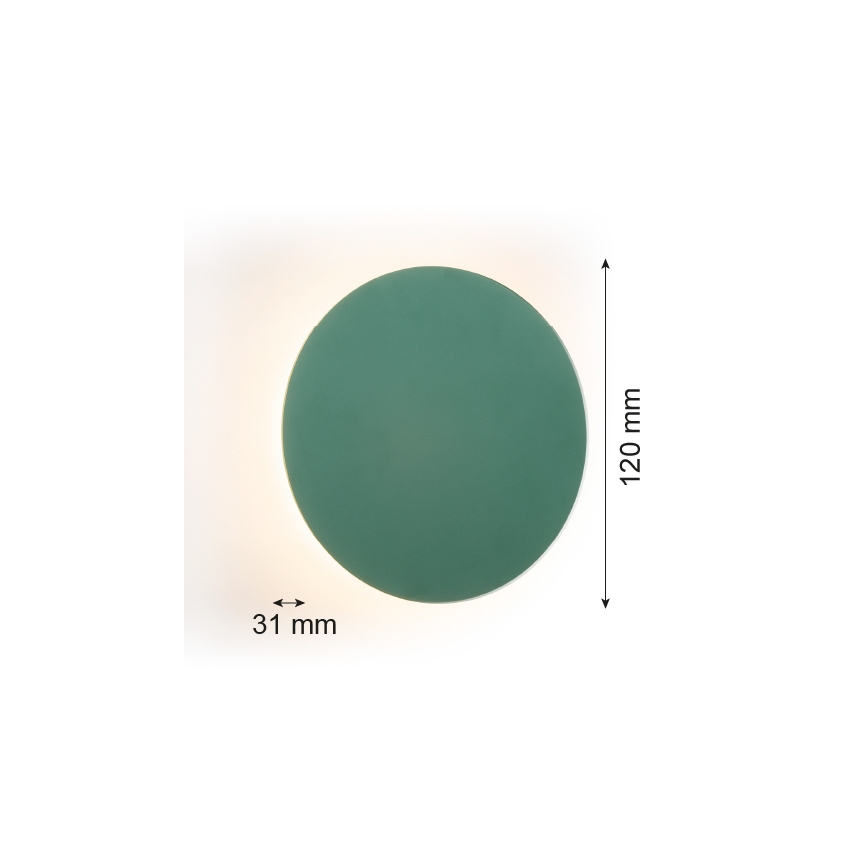 Argon 8323 - LED Fali lámpa OREGON PLUS LED/3W/230V 3000K 12 cm zöld