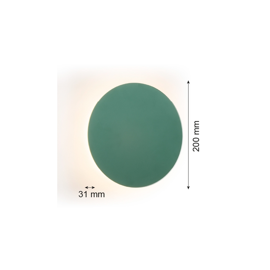 Argon 8324 - LED Fali lámpa OREGON PLUS LED/4,5W/230V 3000K 20 cm zöld