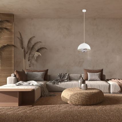 Argon 8443 - Csillár zsinóron PIAVA 1xE14/7W/230V alabástrom fehér