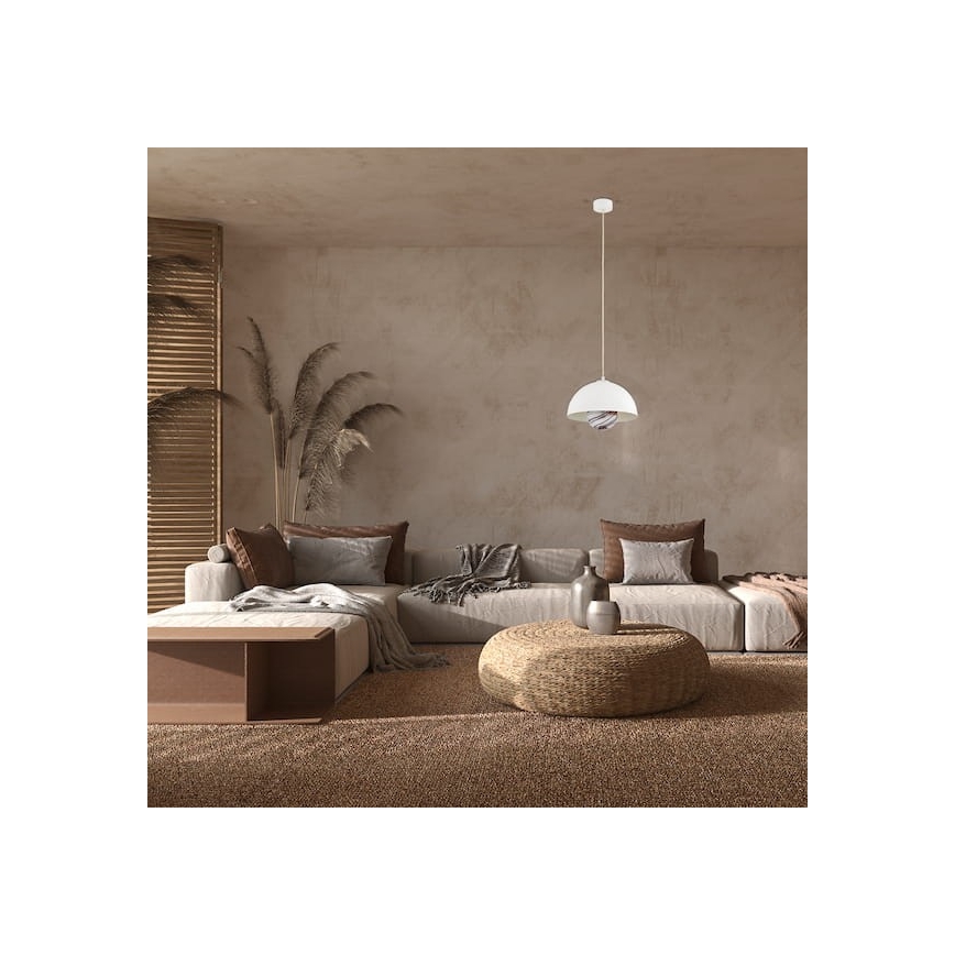 Argon 8443 - Csillár zsinóron PIAVA 1xE14/7W/230V alabástrom fehér