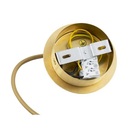 Argon 8447 - Csillár zsinóron ALMIROS 1xE27/15W/230V átm. 25 cm alabástrom arany