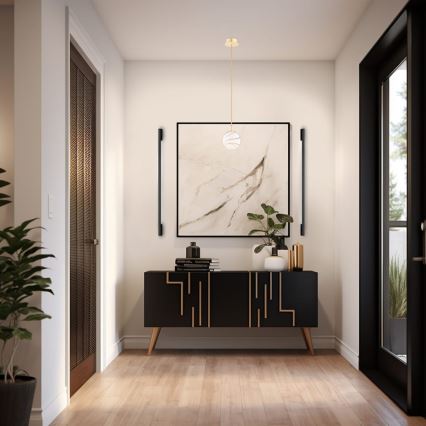 Argon 8450 - Csillár zsinóron ALMIROS 1xE14/7W/230V átm. 12 cm alabástrom arany