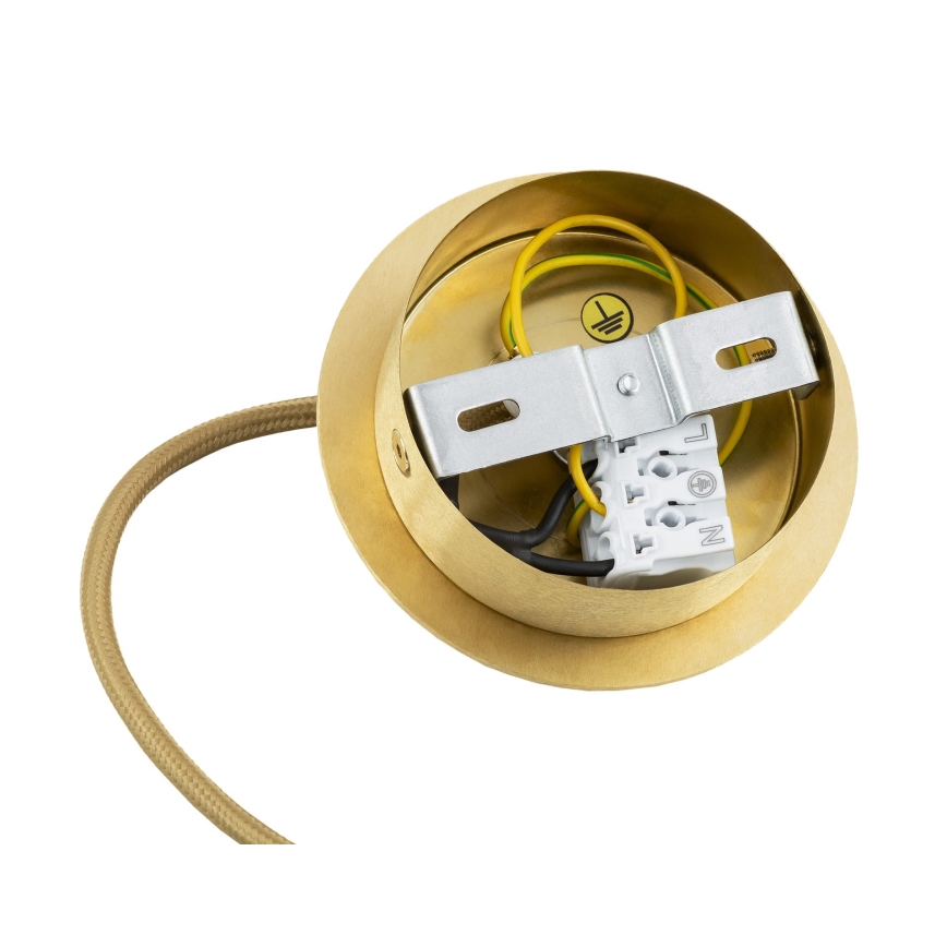 Argon 8450 - Csillár zsinóron ALMIROS 1xE14/7W/230V átm. 12 cm alabástrom arany