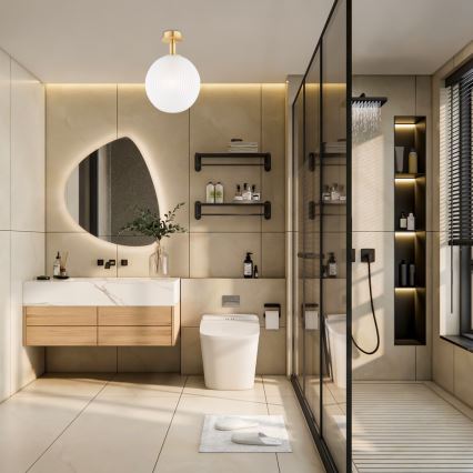 Argon 8505 - Mennyezeti lámpa PALOMA 1xE27/15W/230V arany/fehér