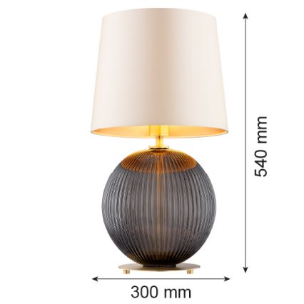 Argon 8538 - Asztali lámpa HAMILTON 1xE27/15W/230V 54 cm krémes/fekete