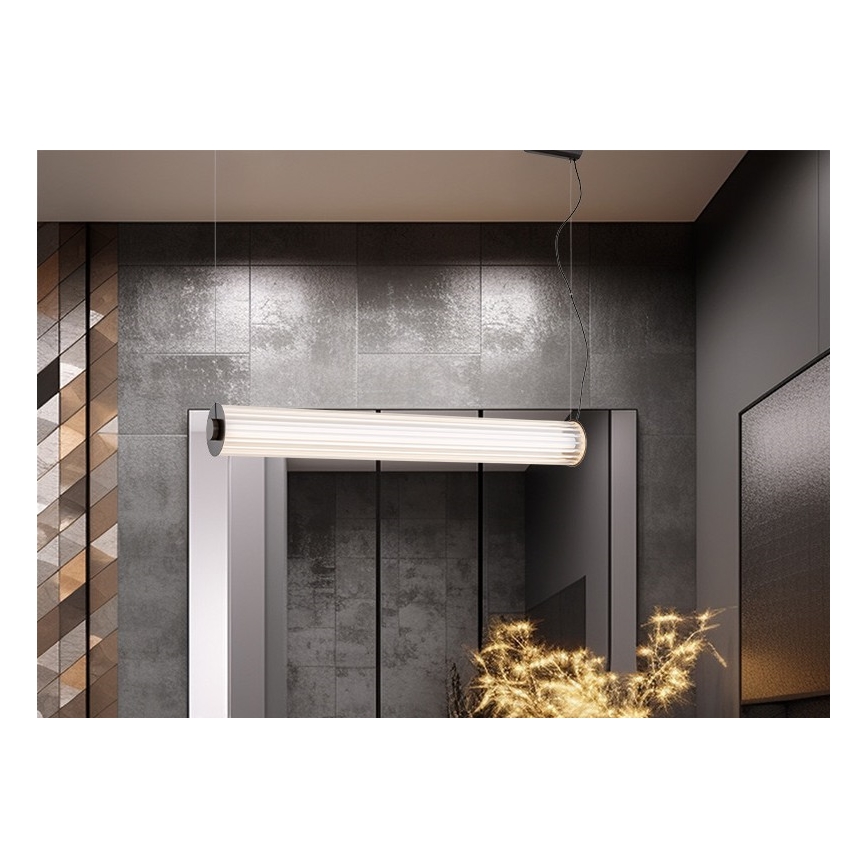 Argon 8625 - LED Csillár zsinóron HAMPTON LED/90W/230V 3000K 120 cm fekete