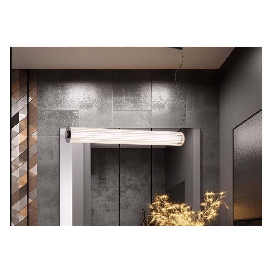 Argon 8628 - LED Csillár zsinóron HAMPTON LED/60W/230V 3000K 80 cm fekete