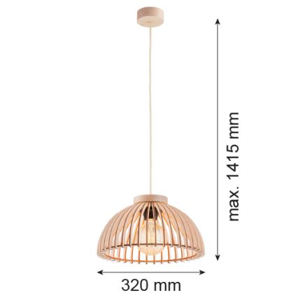 Argon 8633 - Csillár zsinóron TRE 1xE27/15W/230V