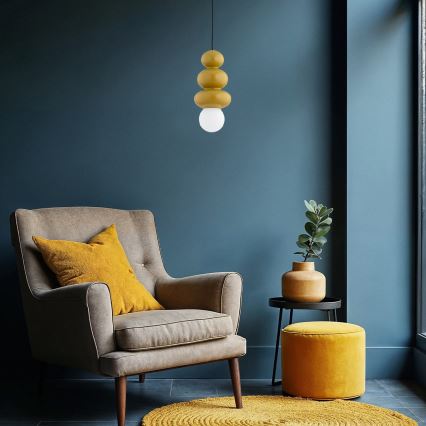 Argon 8787 - Fürdőszobai csillár zsinóron ORLANDO PLUS 1xG9/6W/230V IP44 barna