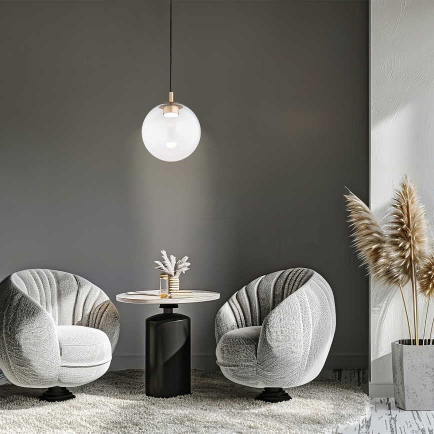 Argon 8828 - Csillár zsinóron SACRAMENTO 1xGX53/8W/230V átlátszó/arany