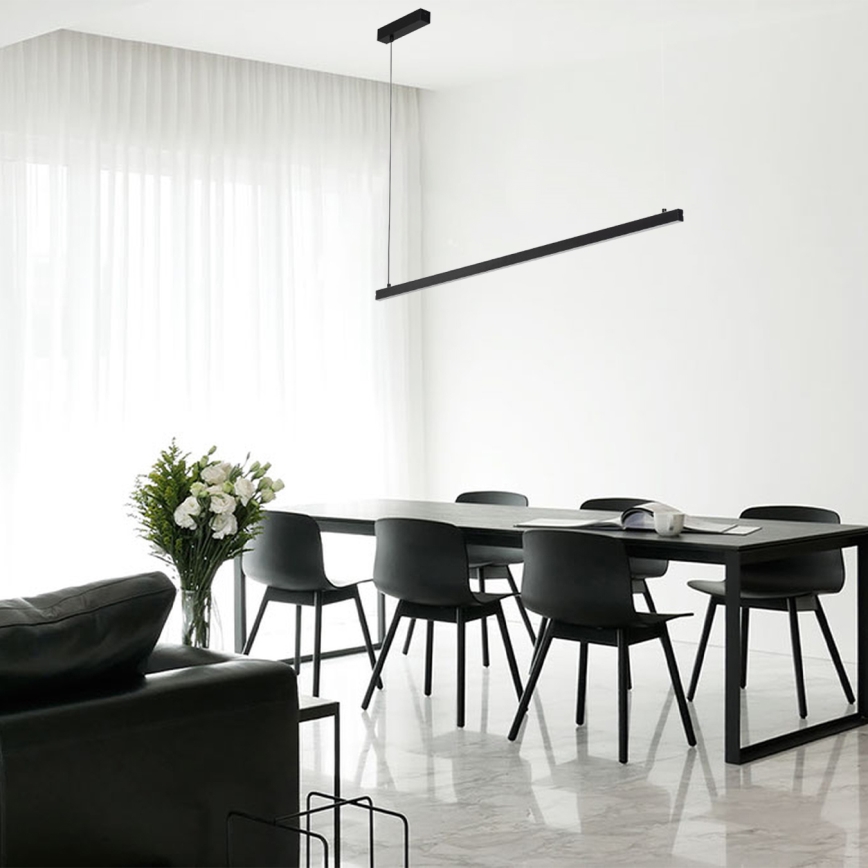 Argon 8835 - LED Csillár zsinóron MIAMI LED/37W/230V 3000K fekete