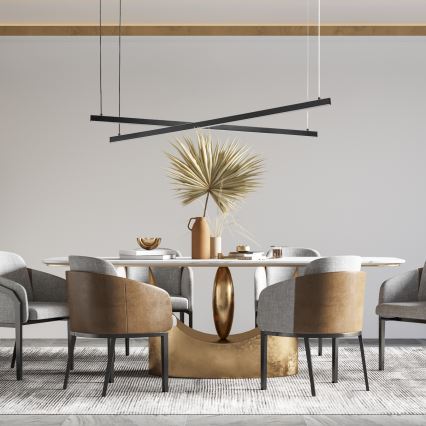 Argon 8838 - LED Csillár zsinóron MIAMI LED/74W/230V 3000K fekete