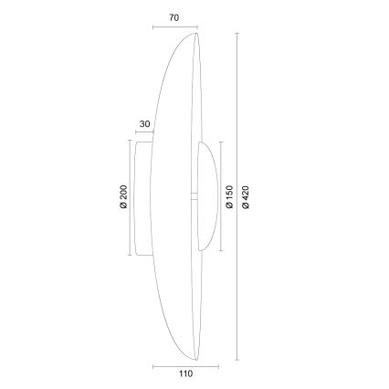 Argon 8863 - LED fali lámpatest BOLTON LED/12,5W/230V 3000K fehér