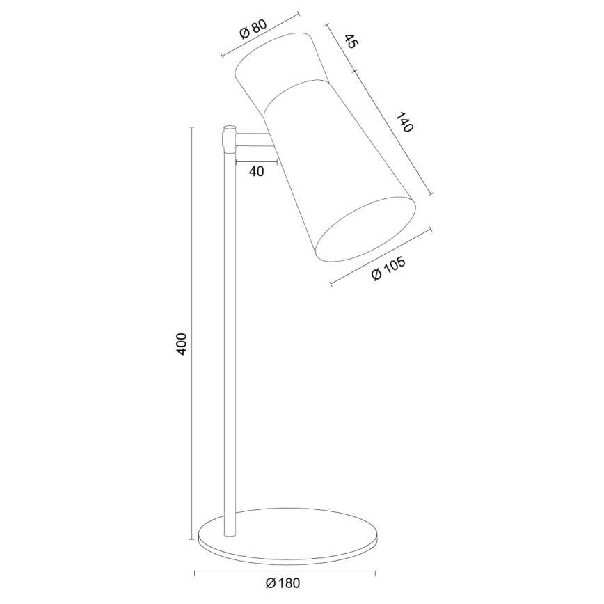 Argon 8876 - LORD asztali lámpa 1xE14/7W/230V fehér