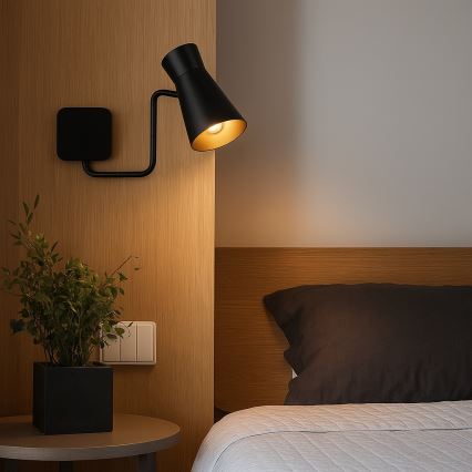 Argon 8880 - LORD fali lámpa 1xE14/7W/230V, fekete