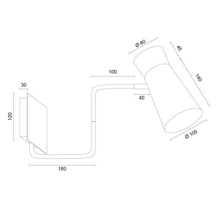 Argon 8882 - LORD fali lámpa 1xE14/7W/230V terrakotta