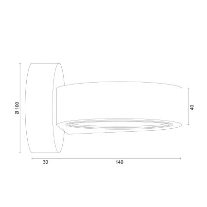 Argon 8897 - LOTUS fali lámpatest 1xGX53/12W/230V fehér