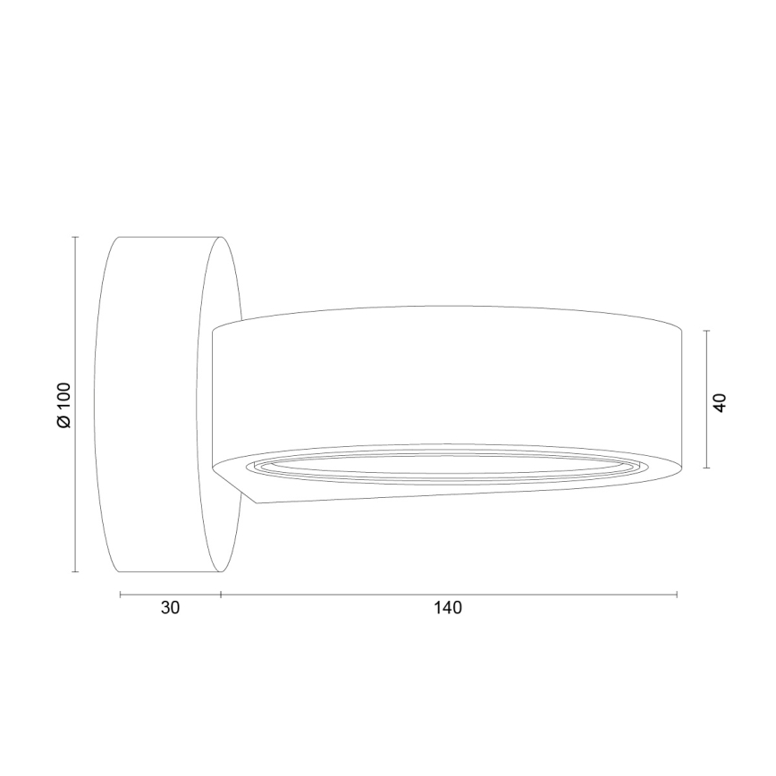 Argon 8897 - LOTUS fali lámpatest 1xGX53/12W/230V fehér