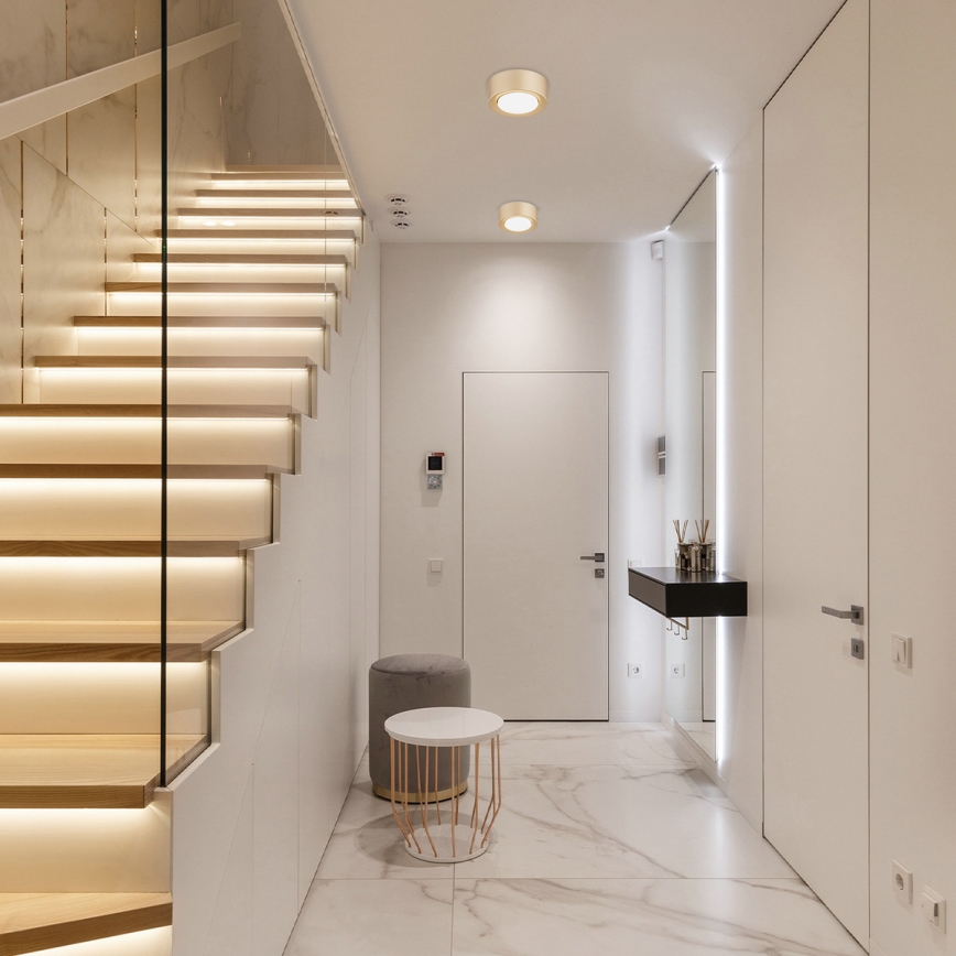 Argon 8903 - ELORA mennyezeti lámpa 1xGX53/7W/230V, átm. 11 cm, aranyszínű