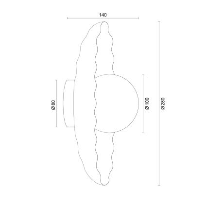 Argon 8933 - Fali lámpatest BOLL 1xG9/6W/230V kék