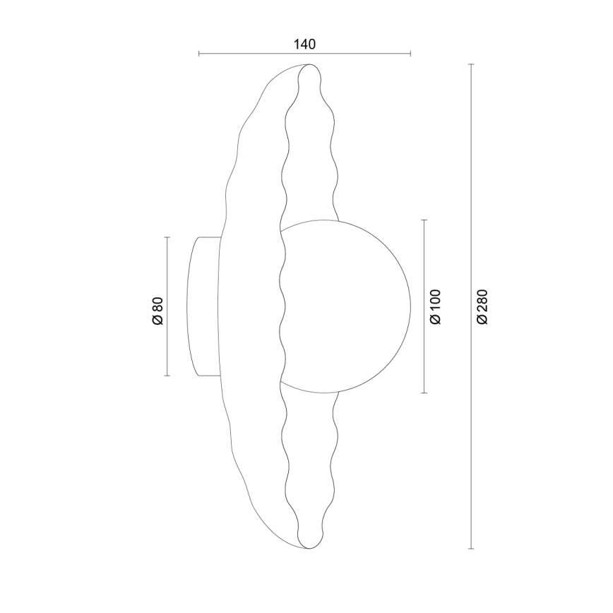 Argon 8933 - Fali lámpatest BOLL 1xG9/6W/230V kék