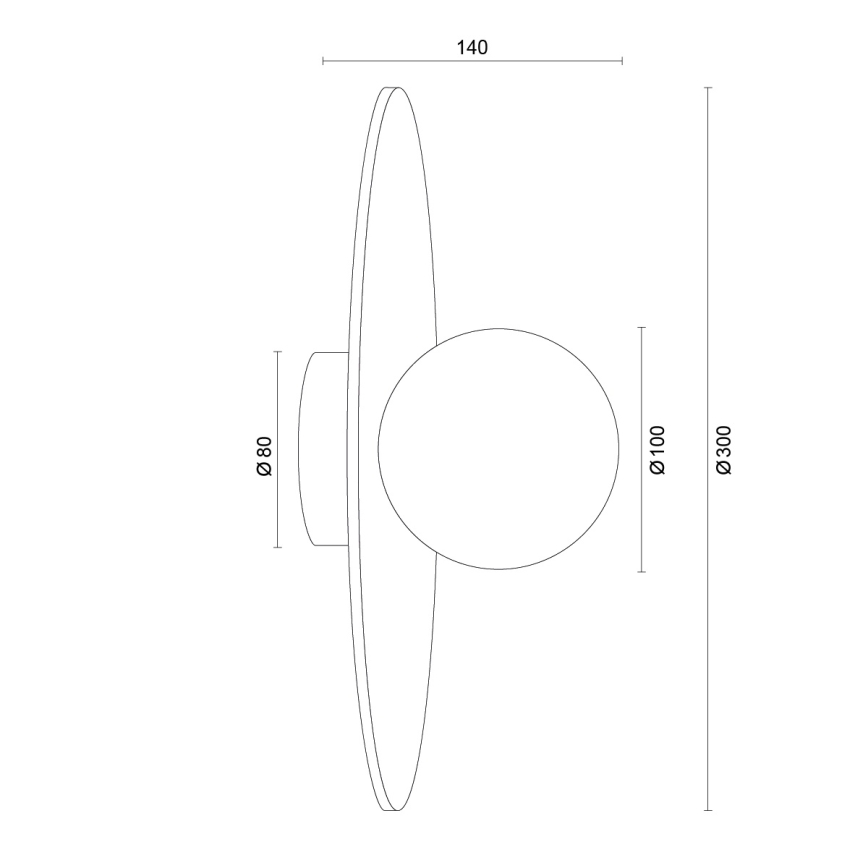 Argon 8936 - Fali lámpa BOLL 1xG9/6W/230V fehér