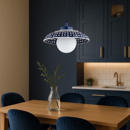 Argon 8948 - BOLL kábellel függesztett csillár 1xG9/6W/230V kék