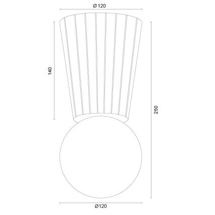 Argon 8974 - VOLANTE fürdőszobai mennyezeti lámpa 1xG9/6W/230V IP44 átm. 12 cm barna