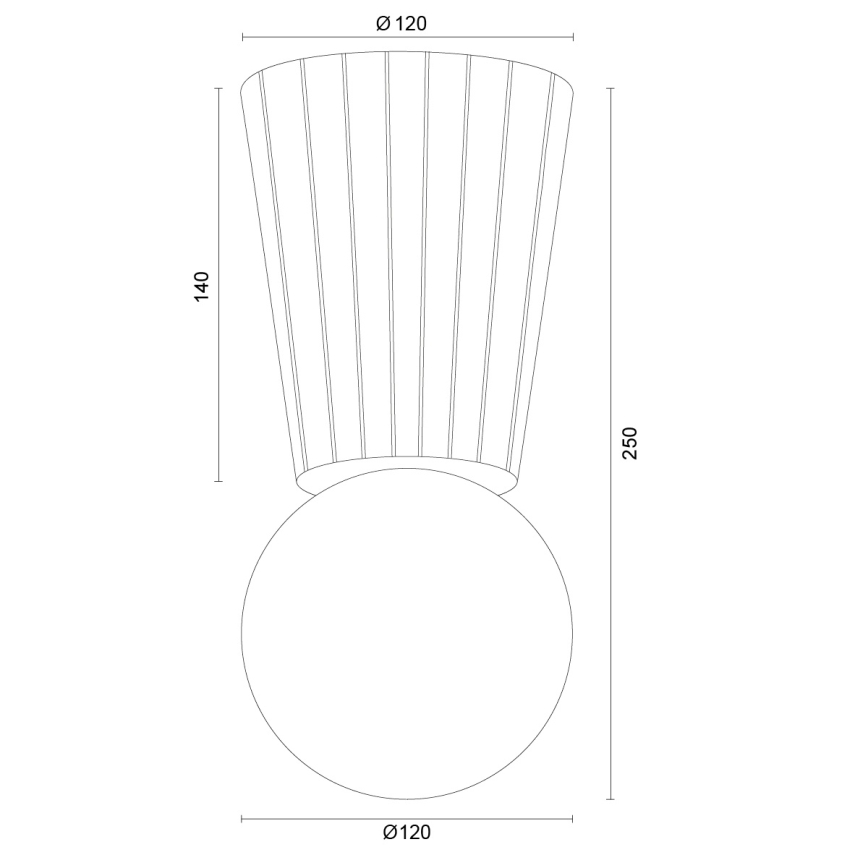 Argon 8974 - VOLANTE fürdőszobai mennyezeti lámpa 1xG9/6W/230V IP44 átm. 12 cm barna