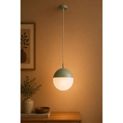 Argon 8999 - Kültéri kábeles függeszték LIV 1xE27/15W/230V IP44 zöld