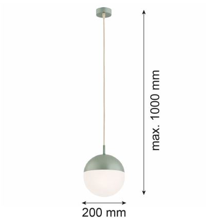 Argon 8999 - Kültéri kábeles függeszték LIV 1xE27/15W/230V IP44 zöld
