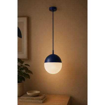 Argon 9000 - LIV kábeles kültéri csillár 1xE27/15W/230V IP44 kék