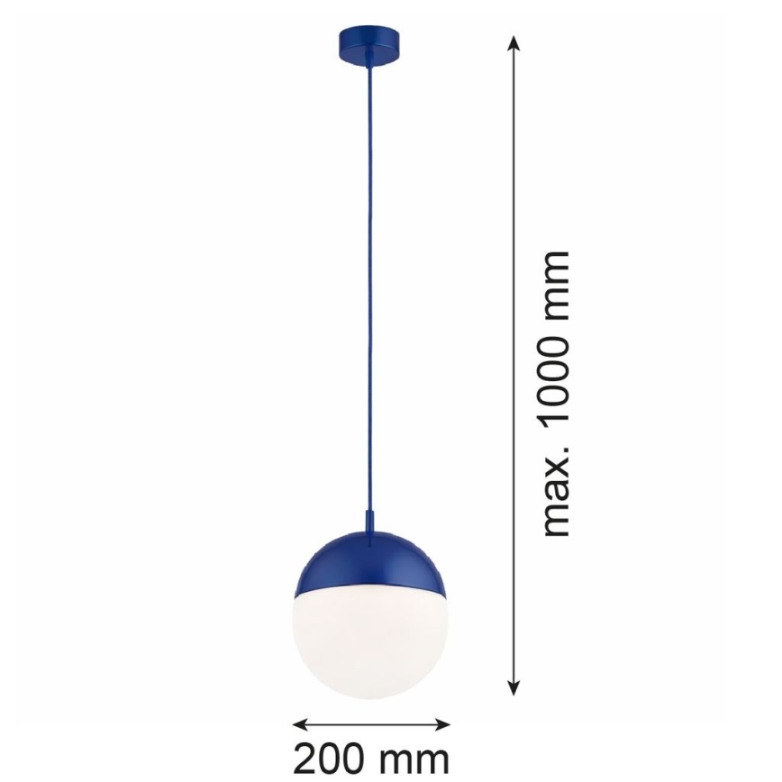Argon 9000 - LIV kábeles kültéri csillár 1xE27/15W/230V IP44 kék