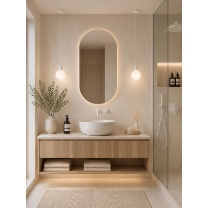 Argon 9004 - Kültéri függeszték zsinóron ORE 1xG9/6W/230V IP44 fehér