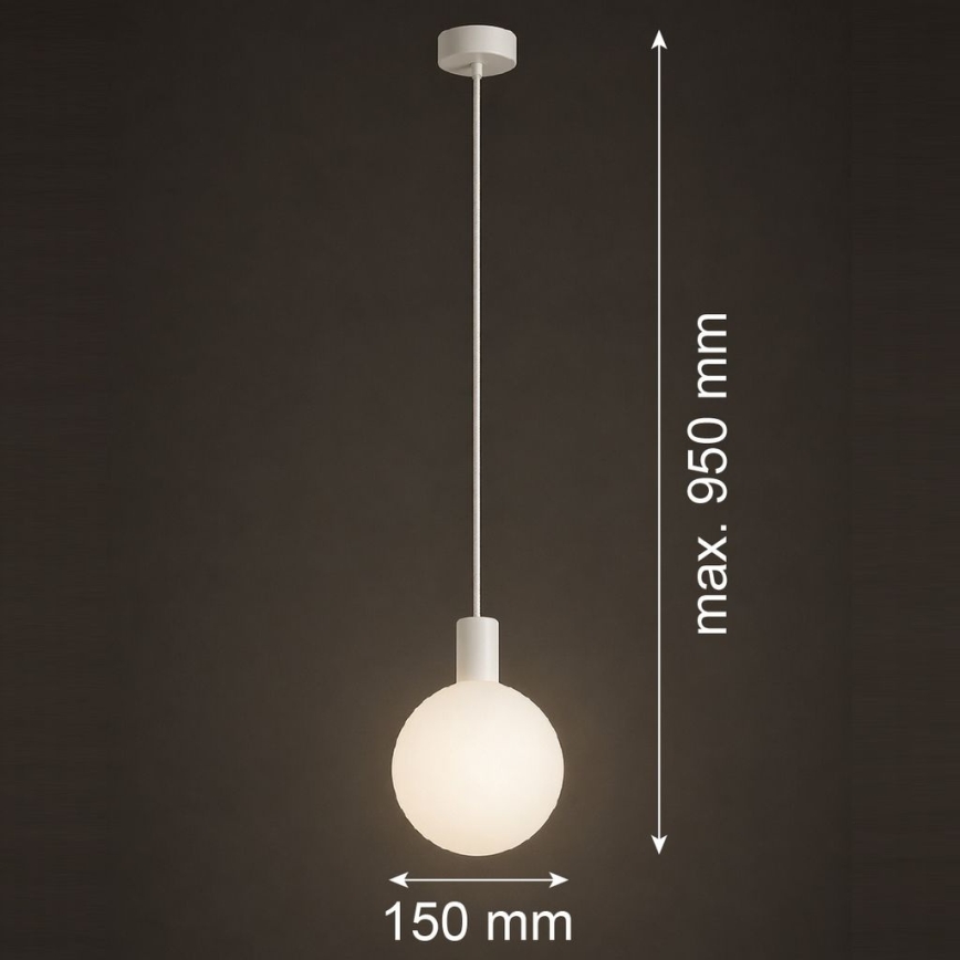 Argon 9004 - Kültéri függeszték zsinóron ORE 1xG9/6W/230V IP44 fehér