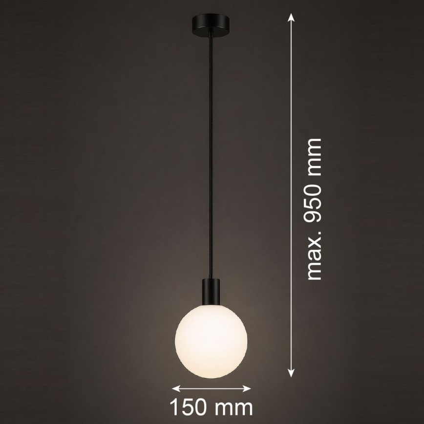 Argon 9005 - Kültéri függőlámpa kábelen ORE 1xG9/6W/230V IP44 fekete