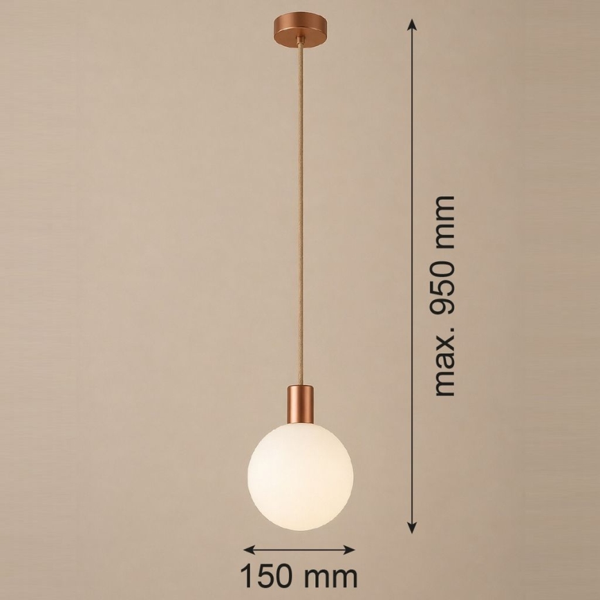 Argon 9006 - Kültéri függeszték kábellel ORE 1xG9/6W/230V IP44 rézszínű