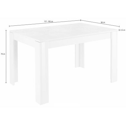 ARIA fehér étkezőasztal