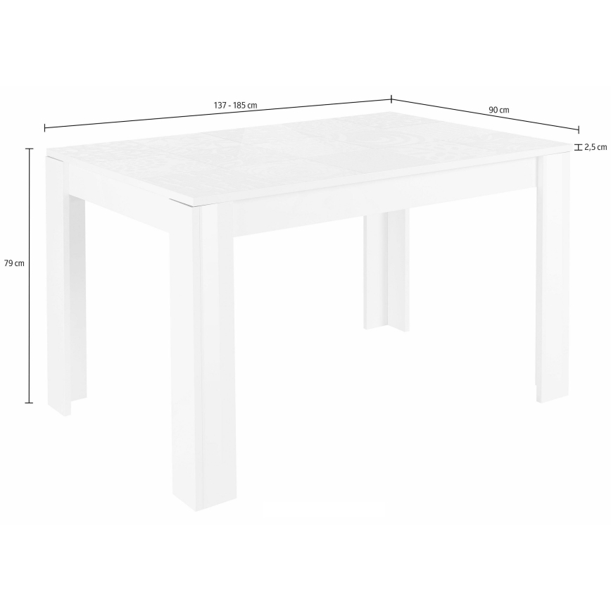 ARIA fehér étkezőasztal