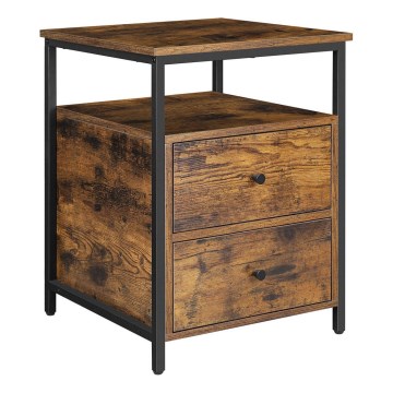 ARIN éjjeliszekrény barna/fekete