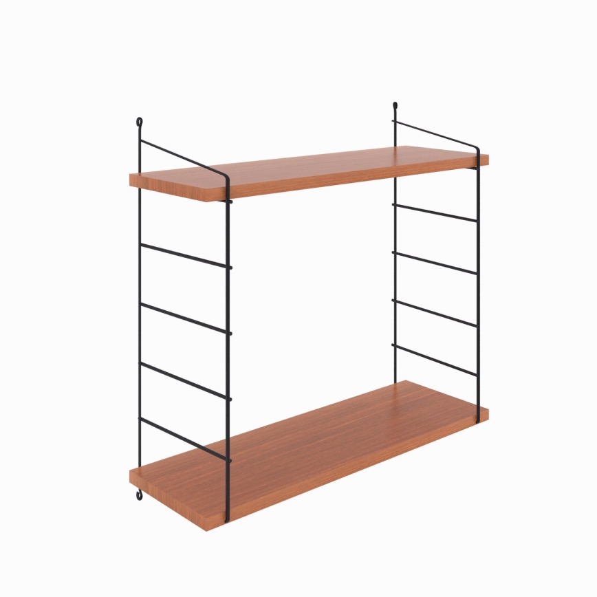 Fali polc ARMONI 58x72 cm barna/fekete