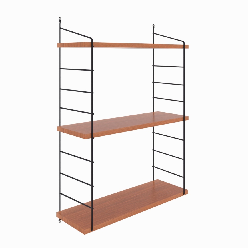 Fali polc ARMONI 85x72 cm barna/fekete