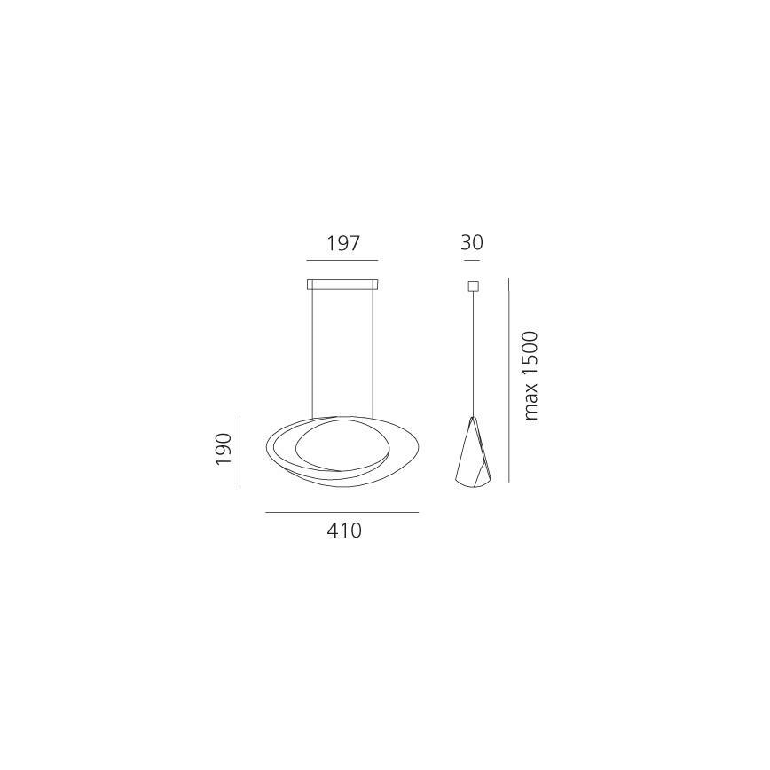 Artemide 1182010A - LED dimmelhető csillár zsinóron CABILDO LED/44W/230V 3000K