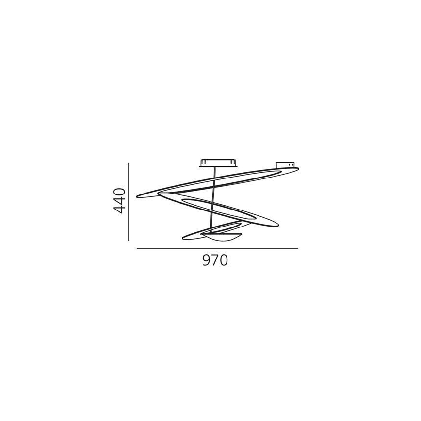 Artemide 1253120A - LED Dimmelhető mennyezeti lámpa PIRCE LED/44W/230V 3000K arany