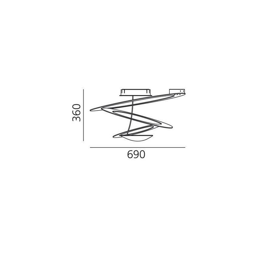 Artemide 1255110A - LED Dimmelhető mennyezeti lámpa PIRCE LED/44W/230V 3000K fehér