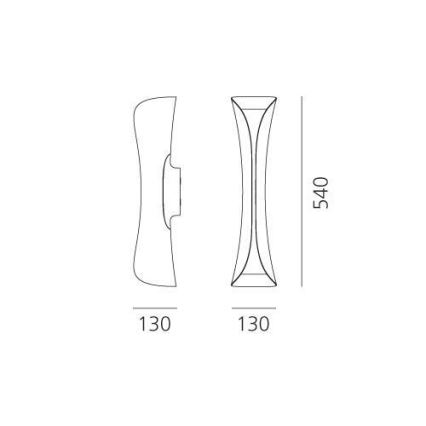 Artemide 1373010A - Fali lámpa CADMO 2xGU10/10W/230V fekete